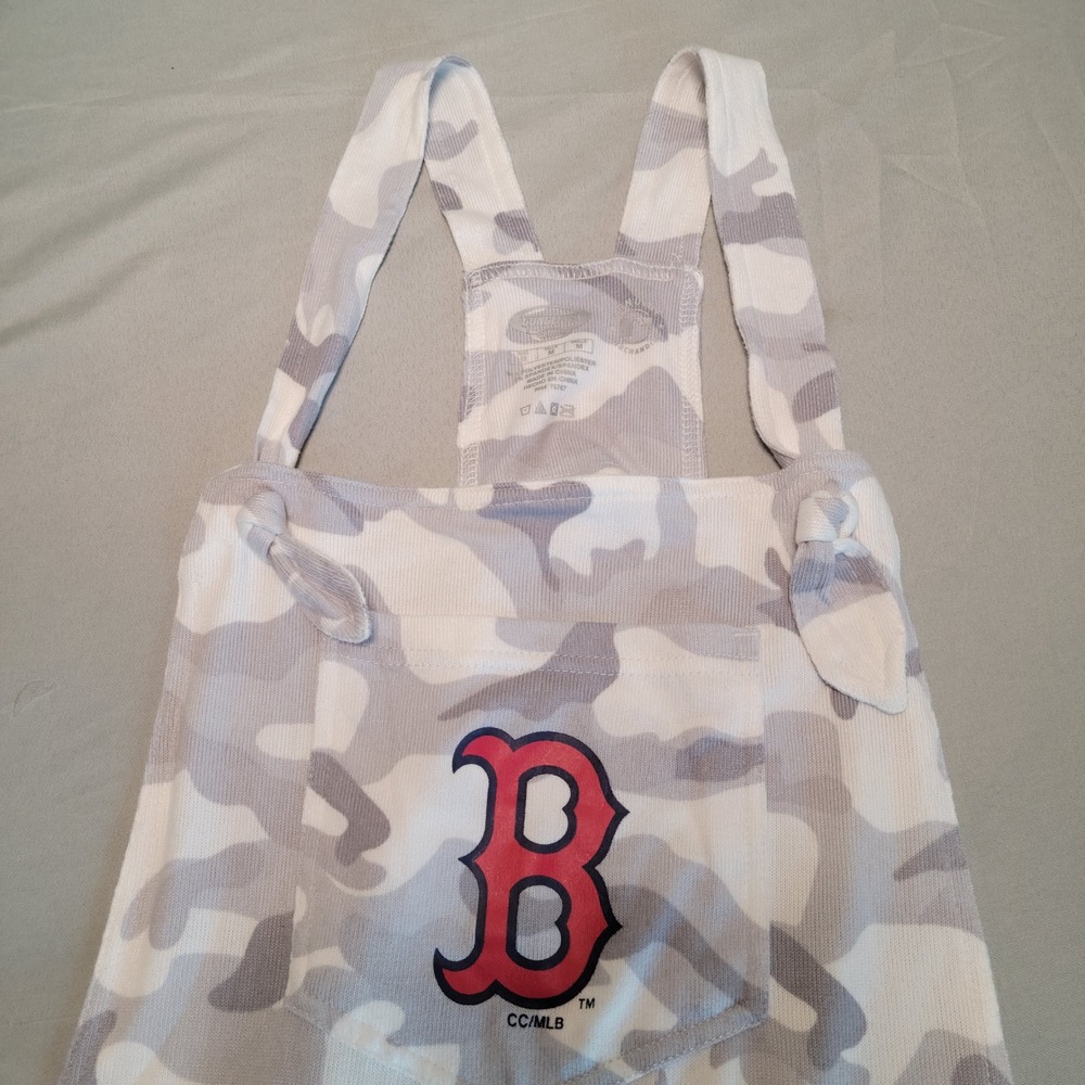 Concepts Sport Boston Red Sox Overalls Womens M Grey Camo MLB Shortalls Romper